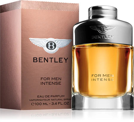 Flacon de For Men Intense Bentley, parfum oriental cuiré homme
