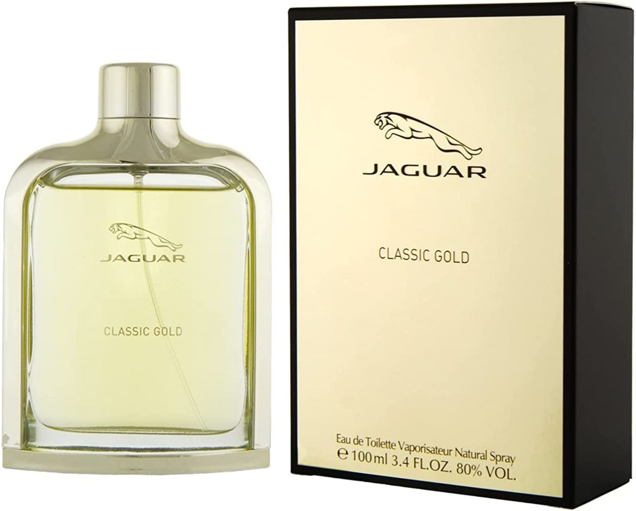 Flacon de Classic Gold Jaguar — parfum fruité pour homme
