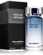 Flacon de Bois de Vétiver Karl Lagerfeld — parfum boisé pour homme
