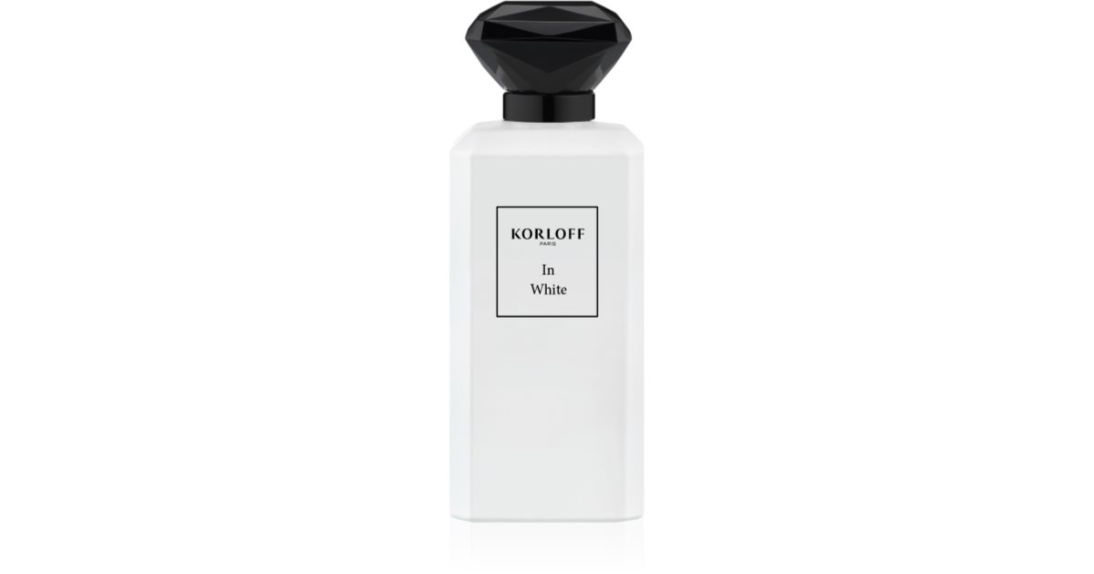 Flacon de In White Men Korloff — parfum aromatique pour homme