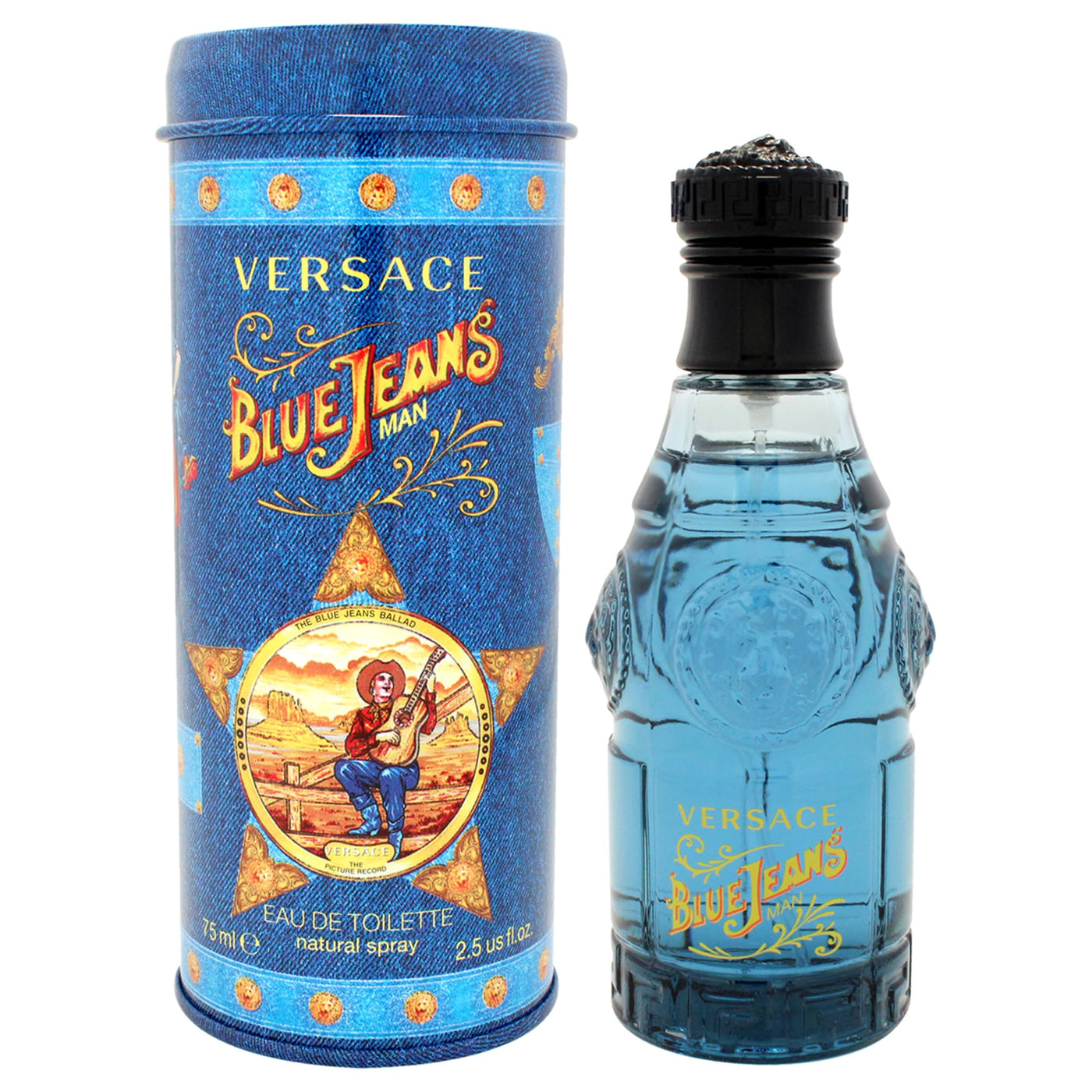 Flacon de Blue Jeans Versace — parfum oriental pour homme