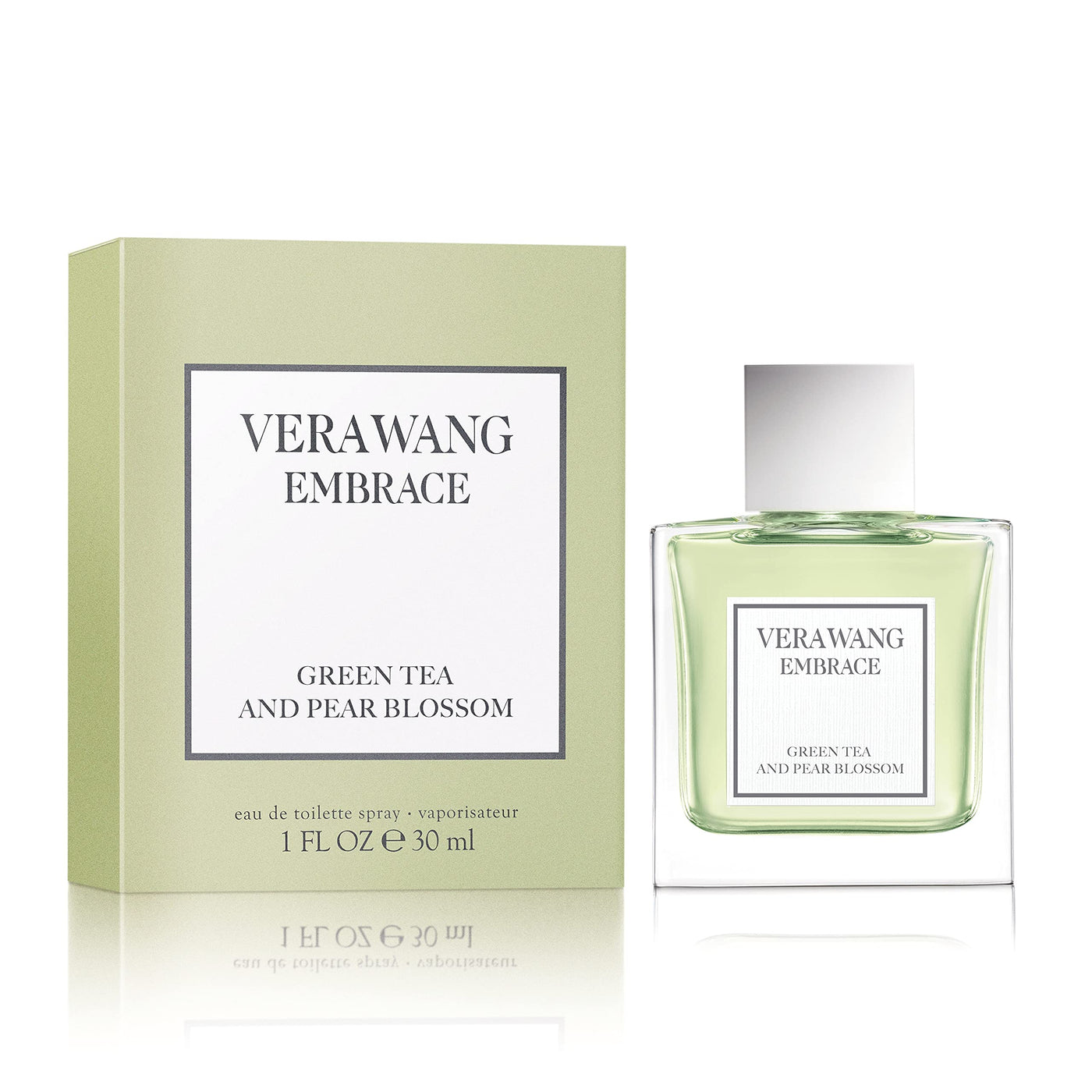 Flacon de Green Tea Pear Blossom Vera Wang — parfum floral vert pour femme