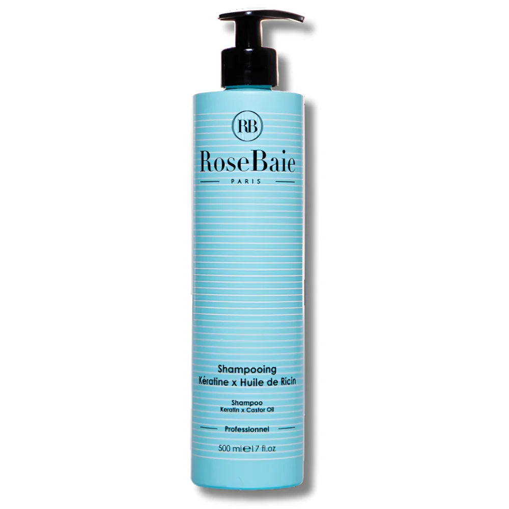 Shampooing RoseBaie Kératine x Huile de Ricin 500 ml